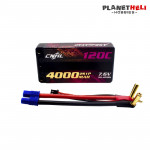 CNHL 4000mAh 7.6v 2S 120C HV Shorty Hard-case Lipo Battery with EC3 Plug